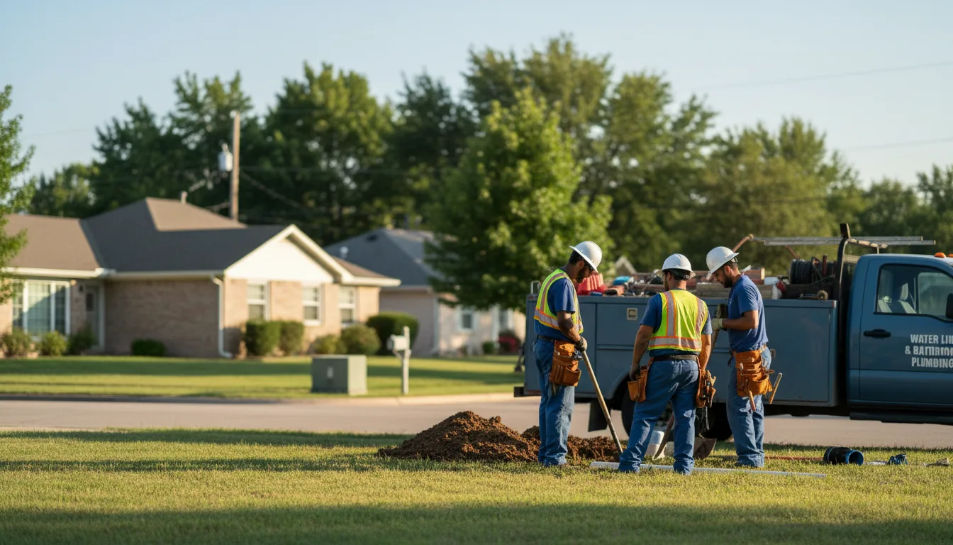 Residential water line and bathroom plumbing service in Endicott, NY